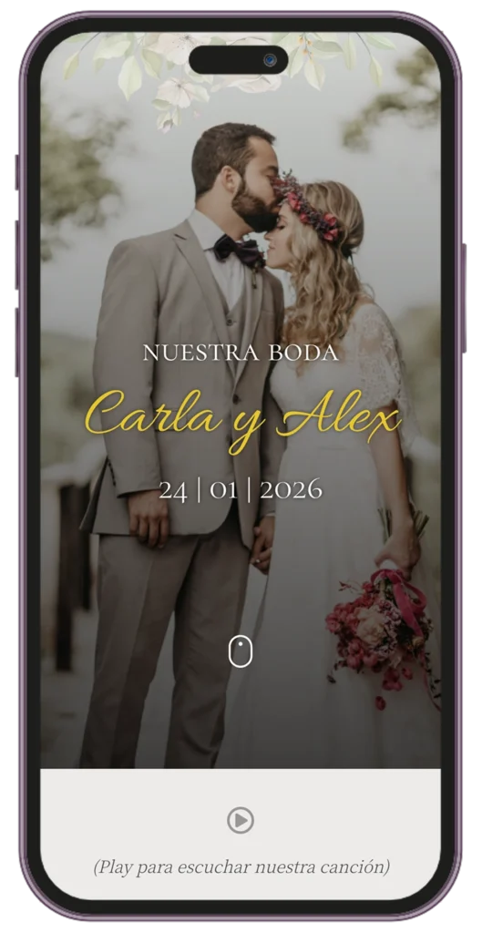 Invitación Digital Estilo Dorado 2